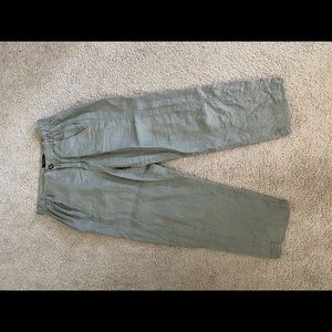 Green Linen Pants